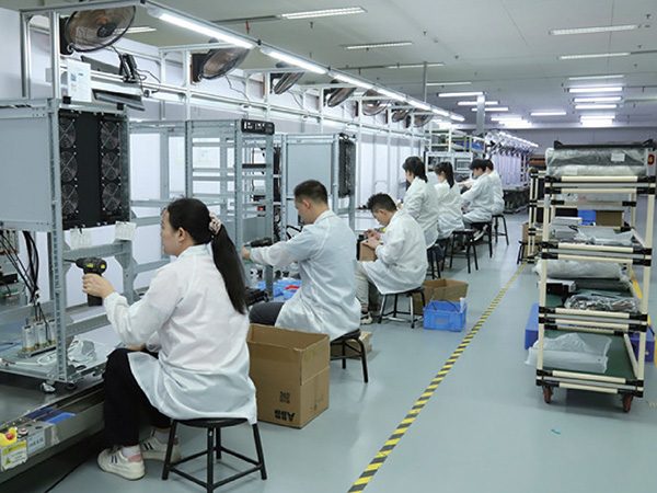 UPSBOSS workers assembling UPS power cabinets